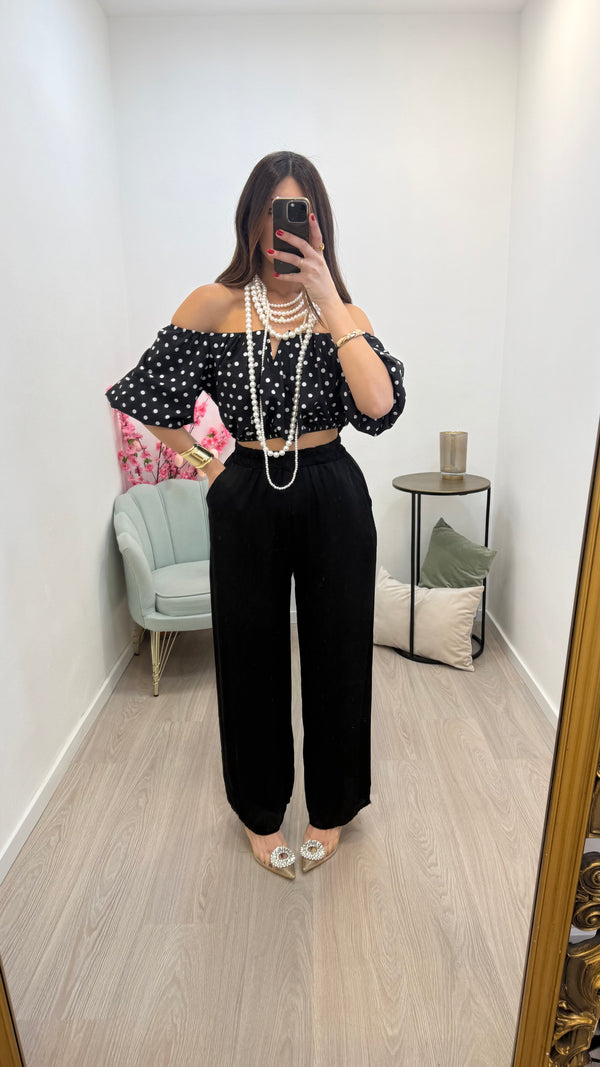 Pantalone Satin Black