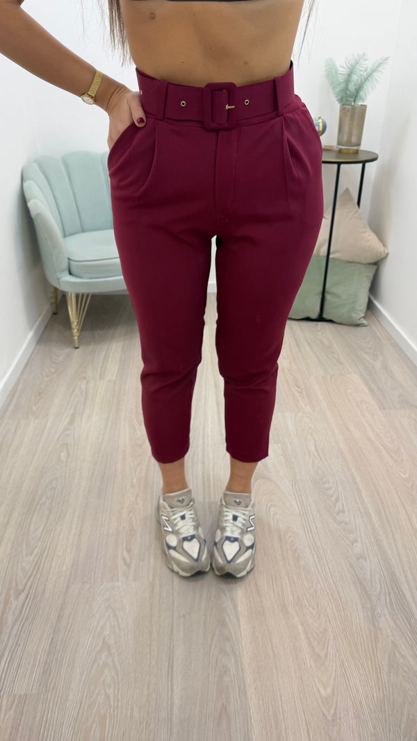 Panta Cinturone Bordeaux