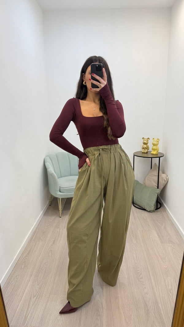 Pantalone Georgette Army