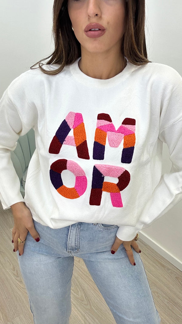 Maglione Amor White