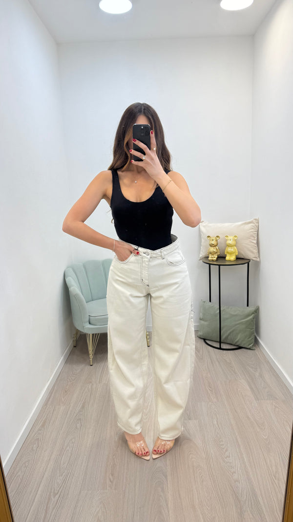 Jeans Ballon White
