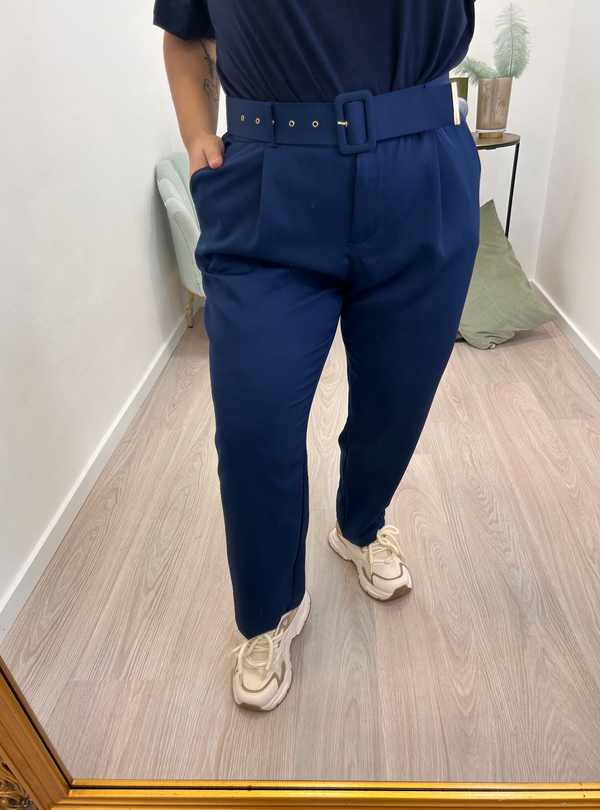 Pantalone Cinturone Blu