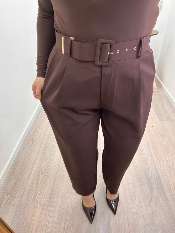 Pantalone Cinturone Brown