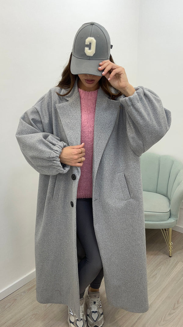 Cappotto Manica Sbuffo Grey