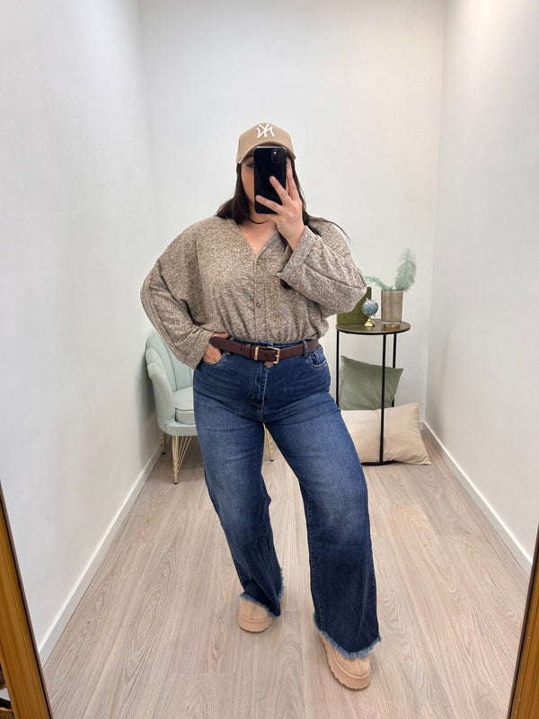 Jeans Wide-Leg Sfrangiato