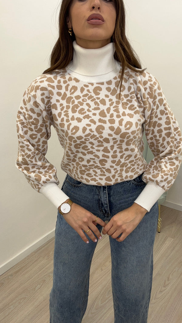 Pull Animalier White