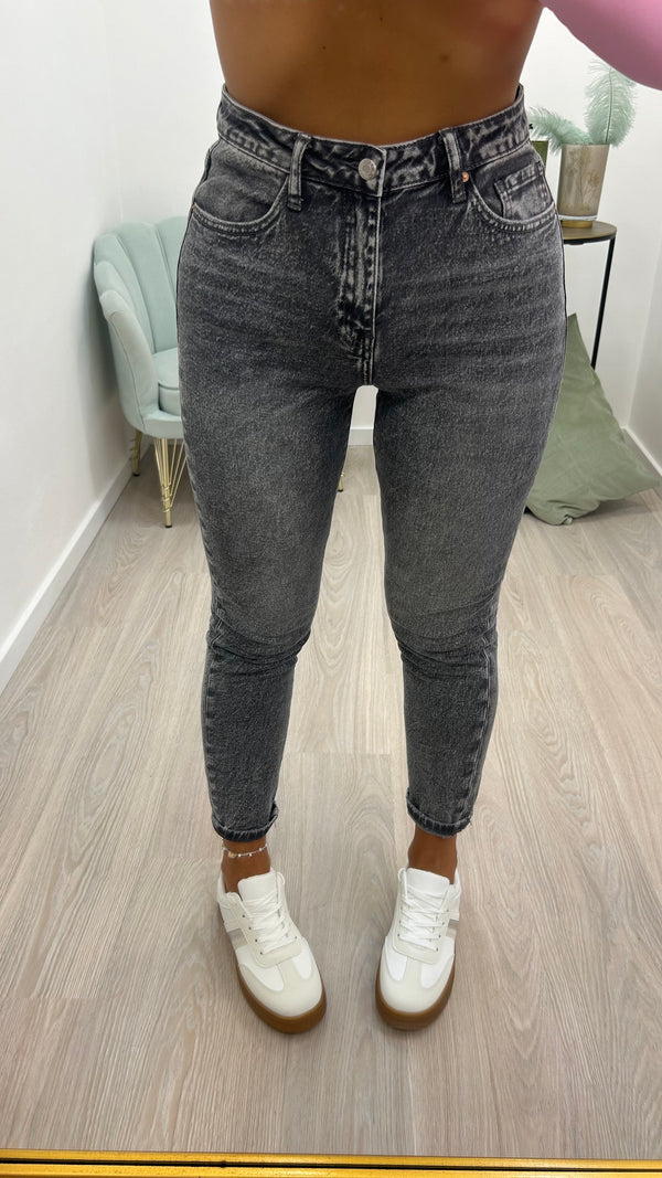 Jeans Mom Fit Grey